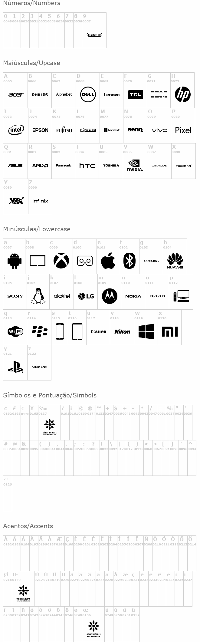 Font Logos Technology