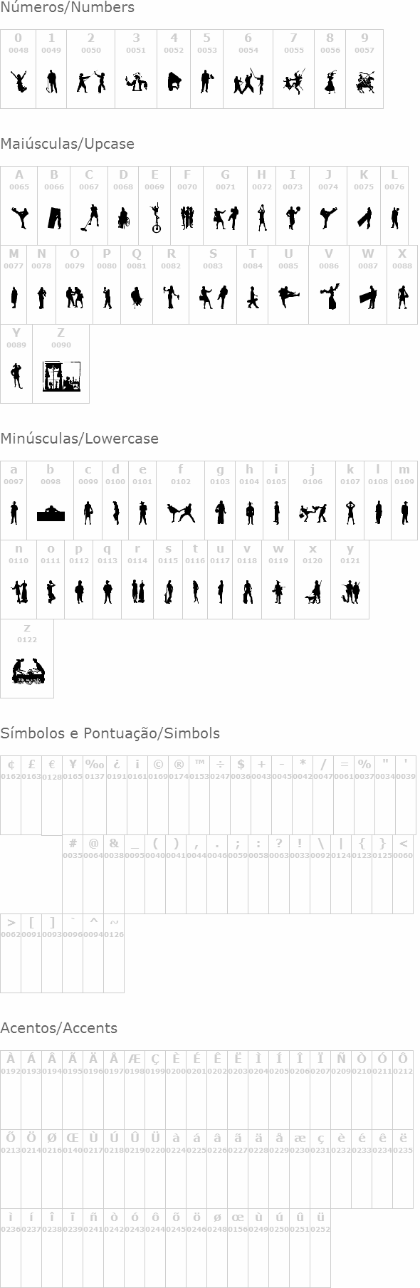 Human Silhouettes Free Eight