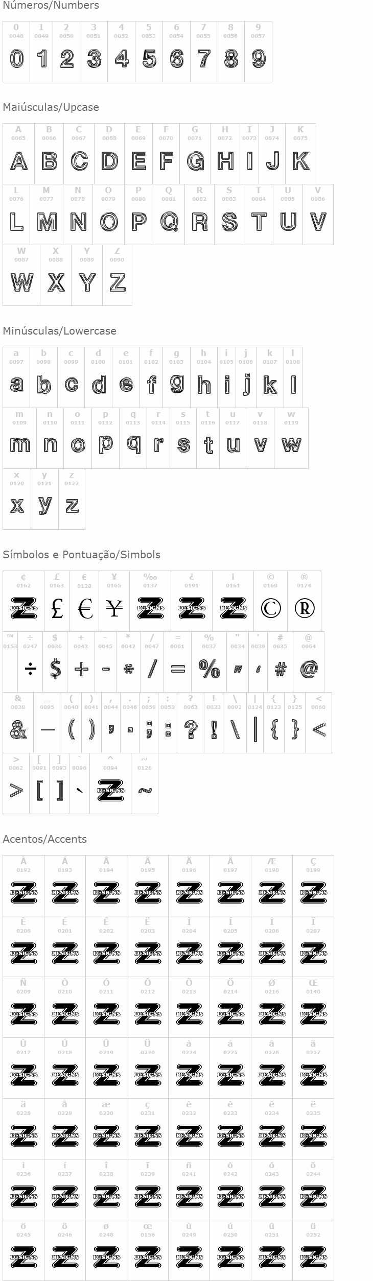 White Outlines